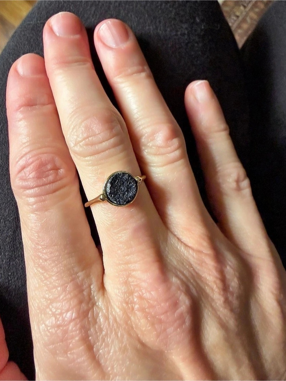 Madewell Black Stone Ring